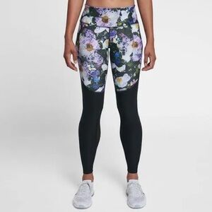 Nike Dri-FIT Black Floral Leggings